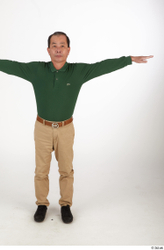 Whole Body Man T poses Asian Casual Slim Standing Street photo references